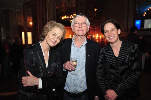 Charlotte Rampling and Tom Courtney (45 Years) with Briony Hanson, Director of Film, British Council
